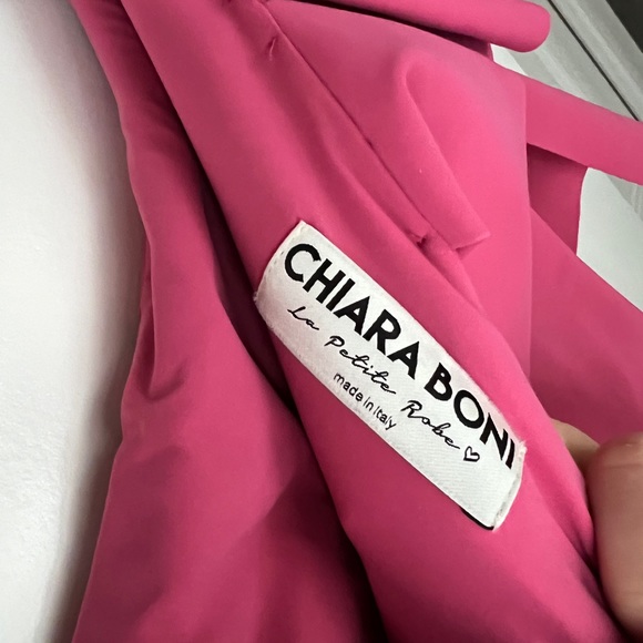 Chiara Boni Pink One Shoulder Ruffle Peplum Dress - Picture 7 of 9